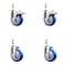 Service Caster 4 Inch 316SS Blue Polyurethane 10mm Threaded Stem Caster Lock Brake, 2PK SS316TSTTL20S414-PPUB-BLUE-M1015-2S2 - alternate 2